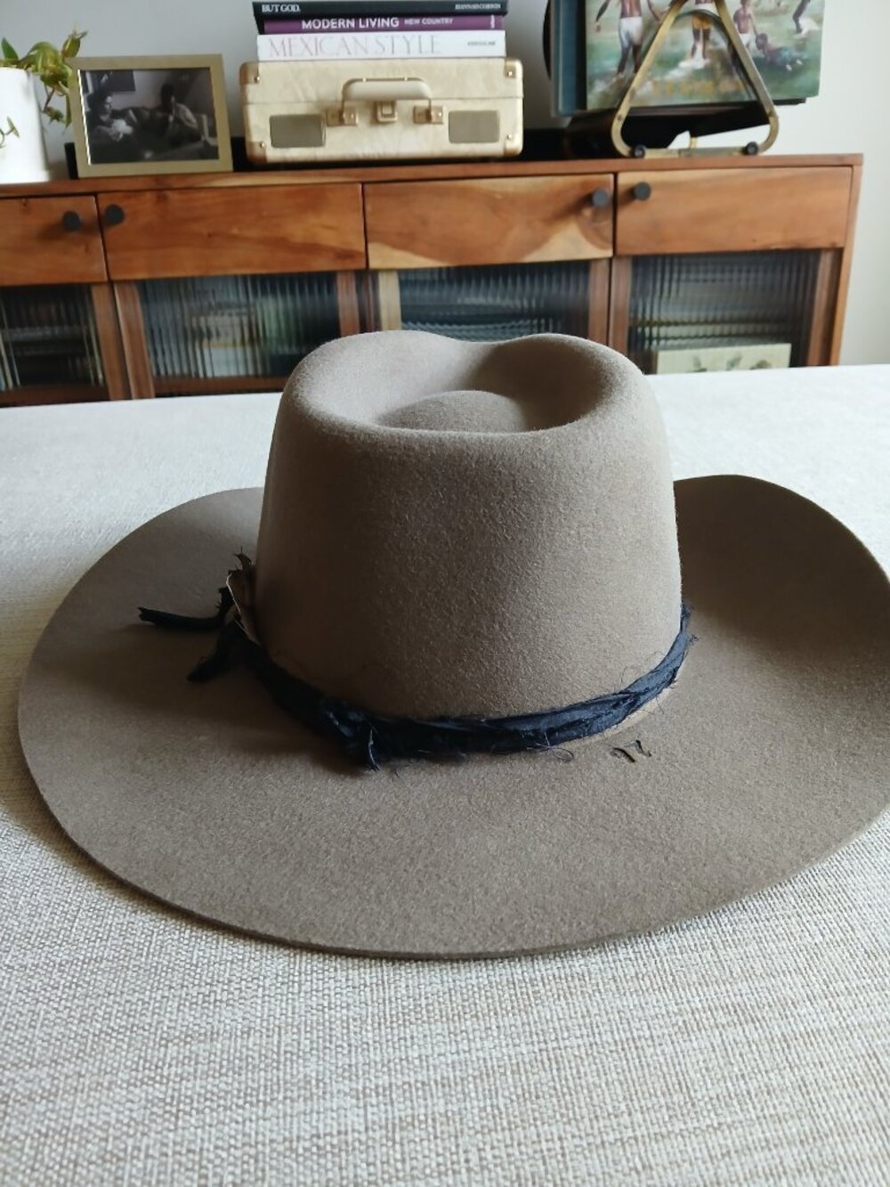Rustler Custom Hat Bar Cowboy Hat – 100% Wool – Adjustable Fit – EUC - Picture 6 of 6